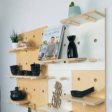 Display Birch Plywood Pegboard Shelf
