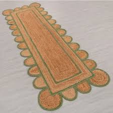 scalloped runner rug jute scallop rug