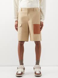 Valentino Garavani Men's Leather-patch Bermuda Shorts