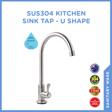 sus304 kitchen sink tap u shape