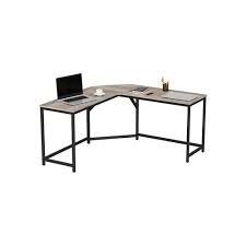 Sleek black corner computer desk in immaculate condition. Gray L Shaped Corner Computer Desk On Sale Home Office Vasagle By Songmics