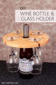Diy Wine Bottle And Glass Holder