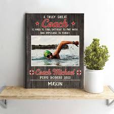 custom swim coach photo gift swim