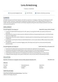 Firewall Engineer Resume Cv Example