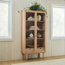 Whitman Tall Glass Cabinet 38 West Elm