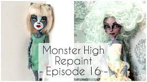 monster high repaint doll faceup