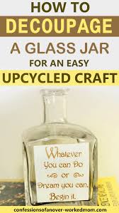 How To Decoupage A Glass Jar For An