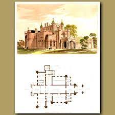 Gothic Mansion And Floor Plan Genuine
