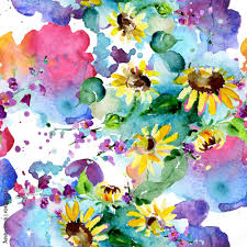 bouquet flowers watercolor background