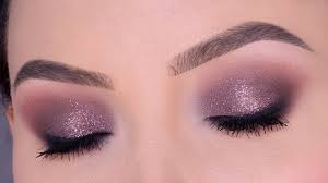 mauve glitter eye makeup tutorial