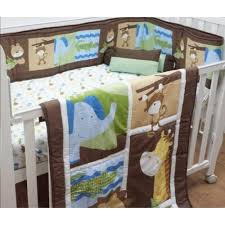 happy cot bedding set jungle animals
