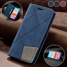 leather flip card holder wallet case
