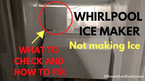 If a refrigerator ice maker is not making ice, inspect the water supply. Ice Maker Not Making Ice Whirlpool What To Check And How To Fix Youtube