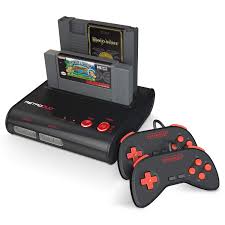 Super nintendo console for sale! Amazon Com Retro Bit Retro Duo 2 In 1 Console System For Original Nes Snes Super Nintendo Games Black Red Video Games