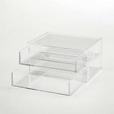 muji acrylic stackable 2 row drawer w17