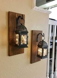 15 ideas diy wood lantern wall sconces