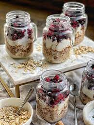 mixed berry overnight oat and yogurt