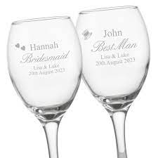 Engraved Wedding Wine Glass An Ideal