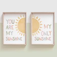 You Are My Sunshine Wall Art Girls Room