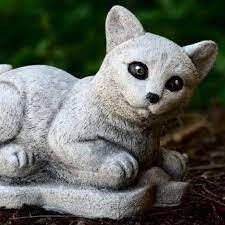 Cute Kitty Cat Figurine Concrete Kitty