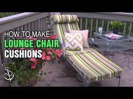 How To Make Lounge Chair Cushions