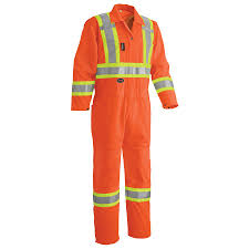 Hi Viz Traffic Coveralls With Mesh Ventilation Panels On Arms And Legs