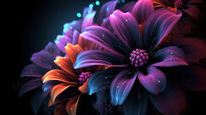 colorful flower wallpapers black light