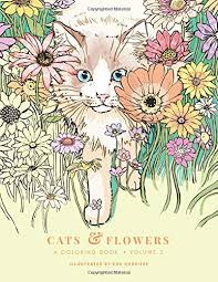 Browse 191 cat smelling flowers stock photos and images available, or start a new search to explore more stock photos and images. Cats Flowers A Coloring Book Volume 2 Carriere Eva 9780578678665 Amazon Com Books