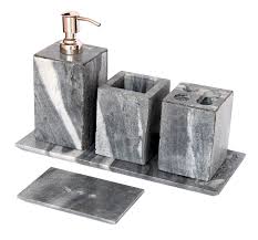 This collection of stone bathroom accessories is not only clever but incredibly attractive. Robot Check Marble Bathroom Accessories Bathroom Accessories Gold Bathroom Accessories