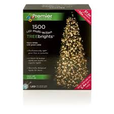Premier Decorations 1500 Warm White Led Treebrights With Multi Action Facility