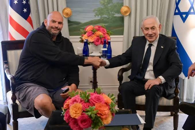 Fetterman says he's 'proud' to be 'conscience of the Democratic Party' on Israel during Netanyahu meeting