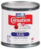 How many ounces are in a small can of Carnation milk?