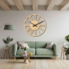 Wooden Wall Clock Made Of Hdf Maple