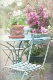 French Country Photo Blue Bistro Chair