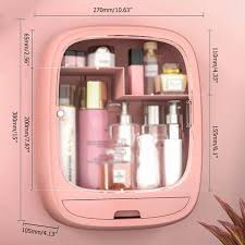 rectangular pink cosmetic storage