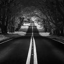 road landscape aesthetic black and