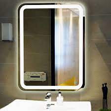wall mounted led lighted vanity mirror