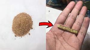melt gold powder dust without any loss
