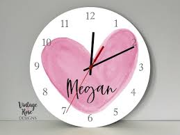 Personalised Girls Wall Clock Gift For