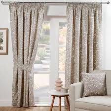 the aviary parchment pencil pleat curtains