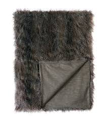 indochine faux fur throw eastern accents