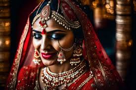 a bride in a traditional dress with a