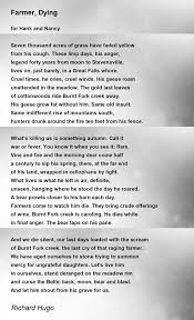 farmer dying poem by richard hugo