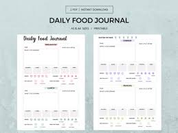 daily food journal graphic by