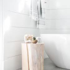Blond Trees Tump Bathroom Accent Table
