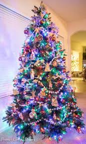 Classic Vintage Christmas Tree Colorful Christmas Tree