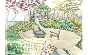 Garden ninja shows you his unique style of freehand design drawing. Drawntogarden Landscape Design Drawings Landscape Design Landscape Sketch