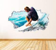 Surfer Wall Art Decal Surf Theme Wall