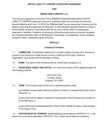 How To Create An Llc Operating Agreement Free Templates