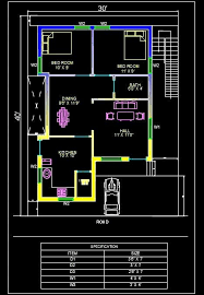 Floor Plan Free Cad Working Drawing